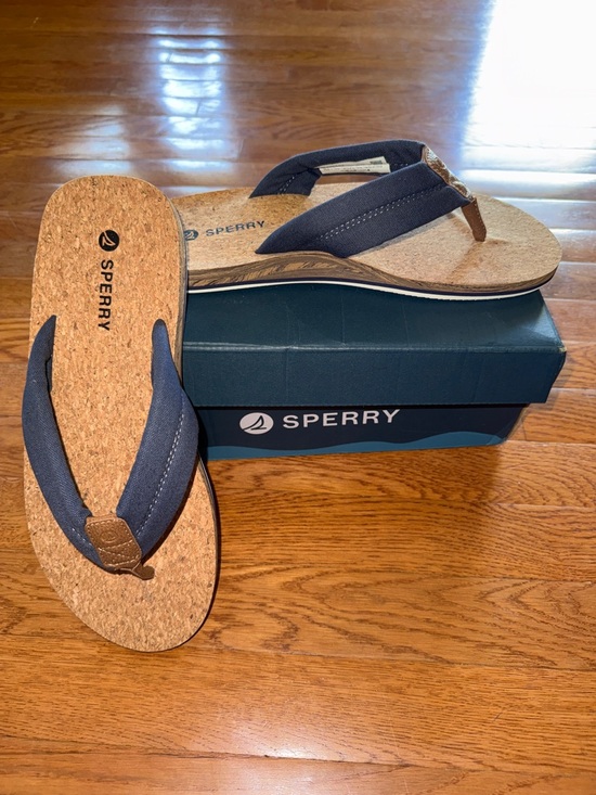 Sperry Other - Sperry Navy Cork Footbed Thong Sandals